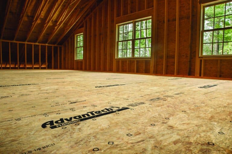 Advantech Lumber - Subflooring in Attic